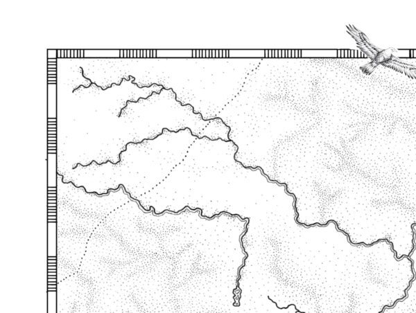 fort peck lake map wall art